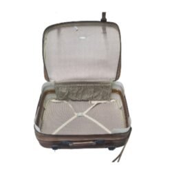 Maleta Cuero Piel Color Cafe Grande Vintage Viaje Cuadrada_4