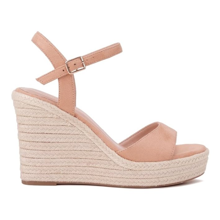 Tacones Color Nude Plataforma Corrida Alpargatas Talla 5mx_2 18602023
