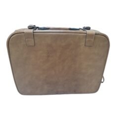 Maleta Cuero Piel Color Cafe Grande Vintage Viaje Cuadrada_2