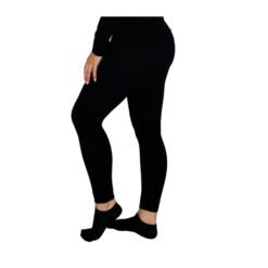 Medias Termicas Para Mujer Legging Negro Liso Microfibra_1