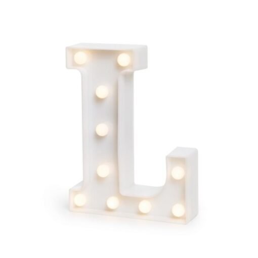Letra Con Luces Led 3d Foco Amarillo Lampara Color L 115cm_1