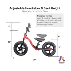 Bicicleta De Aprendizaje Equlibrio Niños KRIDDO Toddler Bike_5
