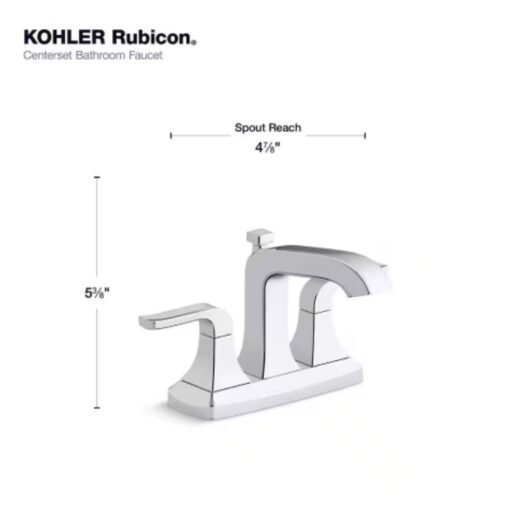 Kohler Llave Grifo 4 Pulg Baño Manijas Cromo Pulido Rubicon_2