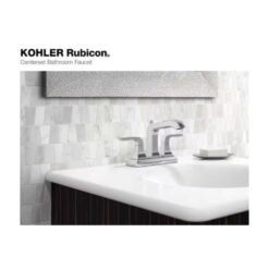 Kohler Llave Grifo 4 Pulg Baño Manijas Cromo Pulido Rubicon_3