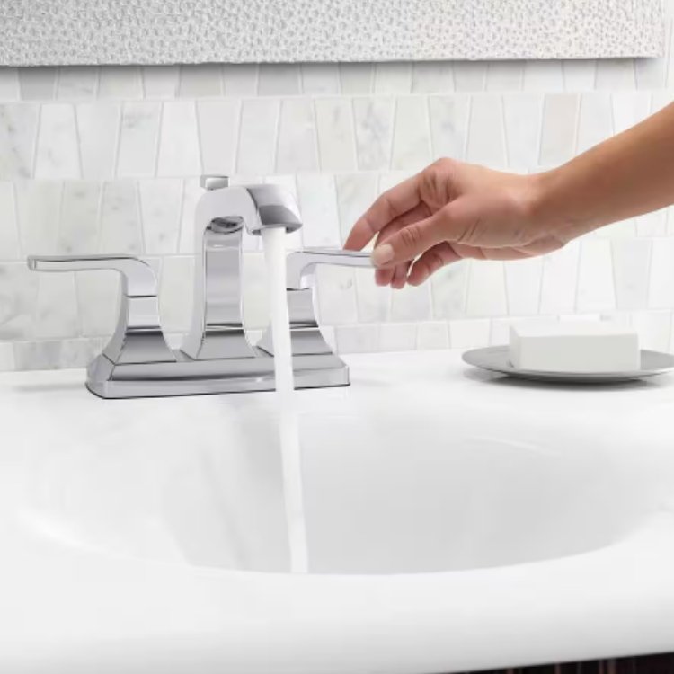 Kohler Llave Grifo 4 Pulg Baño Manijas Cromo Pulido Rubicon_1 Kohler Llave Grifo 4 Pulg Baño Manijas Cromo Pulido Rubicon_1
