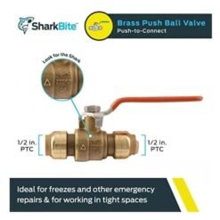 Valvula Bola 1/2 Pulgada Ajuste Plomeria Sharkbite Cierre_3