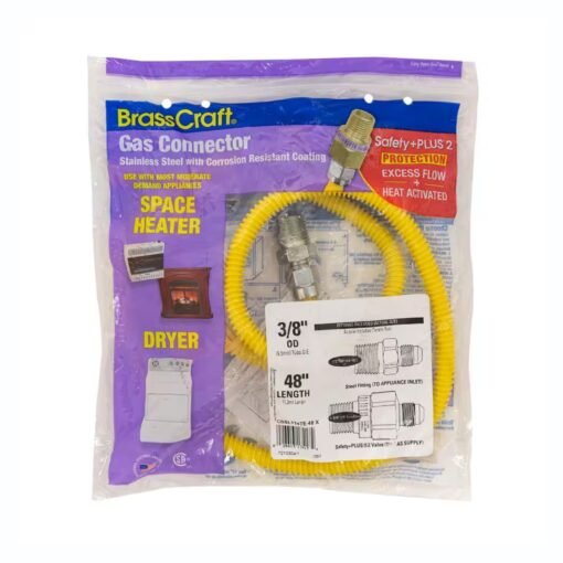 Brasscraft Manguera Conectora Gas 3/8 pulg X 48 pulg Usada_4