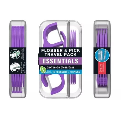 Essentials Paquete Viaje Hilos Palillos Dentales Sabor Menta_1