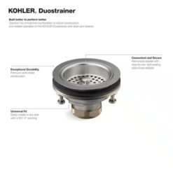Kohler Colador Fregadero de 4-1/2 Pulgadas Acero Inoxidable_2