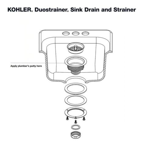 Kohler Colador Fregadero de 4-1/2 Pulgadas Acero Inoxidable_4