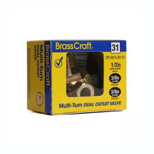 Brasscraft Valvula Doble Salida con Multi-Vuelta 1/2 a 3/8_2