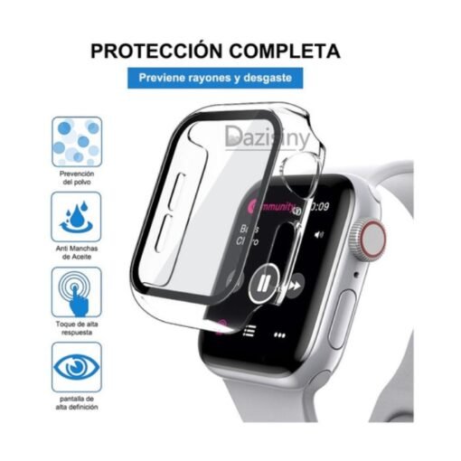 2 Fundas Protectoras Mica Para Apple Watch Series 8/7/6 45mm_2