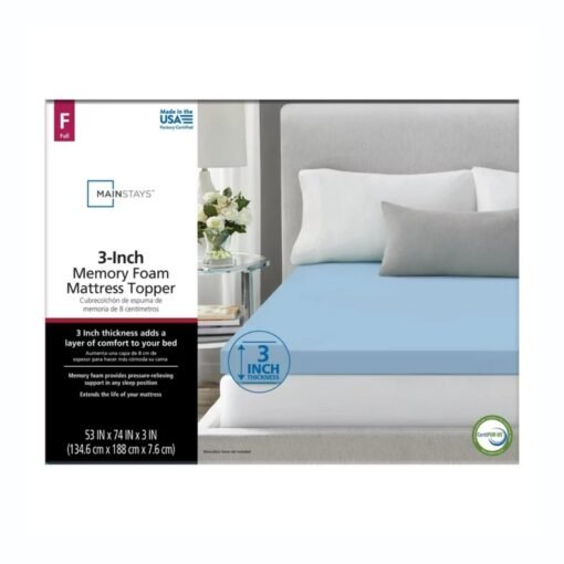 Mainstays Cubrecolchon Espuma Tamaño Full Capa 8 Centimetros_0