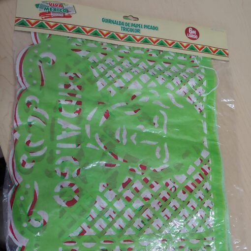 Guirnalda Papel Picado Tricolor Fiestas Patrias Mexicanas 6m_2