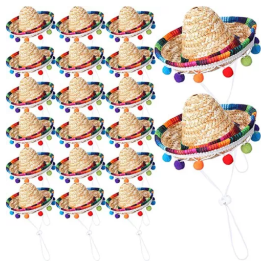 Gorra Con Diadema, Sombrero Mexicano, Sombrero De Fiesta 6pz_5
