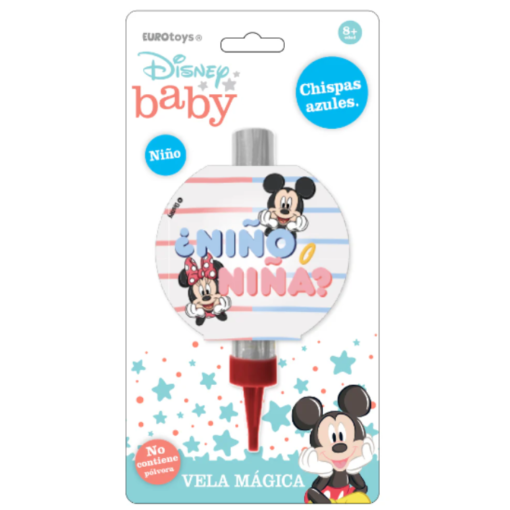 Vela Chispero Para Revelacion Genero Niño Disney Micky Minie_2