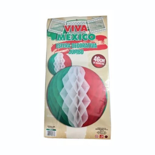 Esfera Tricolor Jumbo Colgante Para Fiestas Patrias 10 Pza_1