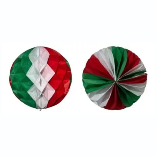 Esfera Tricolor Jumbo Colgante Para Fiestas Patrias 10 Pza_2