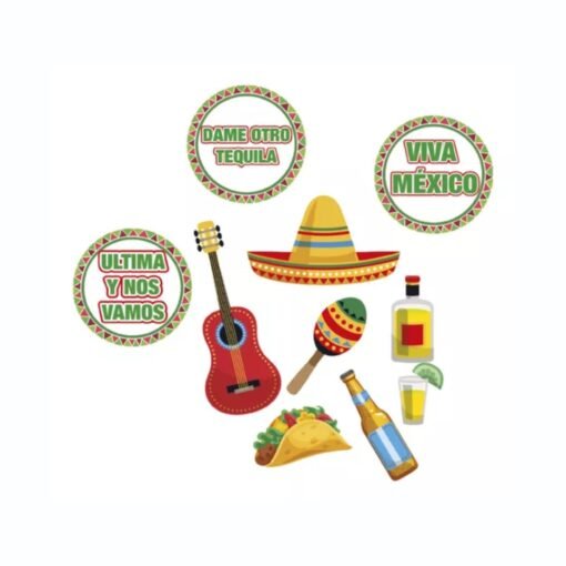 10 Photo Props Para Fiestas Patrias Figuras Mexicanas 5 Pack_2