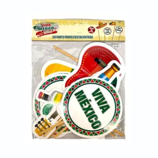 10 Photo Props Para Fiestas Patrias Figuras Mexicanas 5 Pack_0