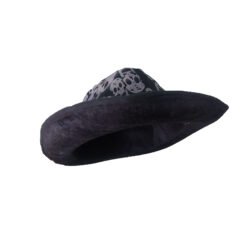 Sombrero Gangster Calavera Color Negro Para Fiesta Disfraces_4
