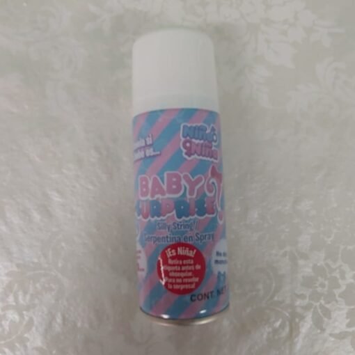 Spray Serpentinas Sorpresa Revelacion De Genero Bebes Niña_3