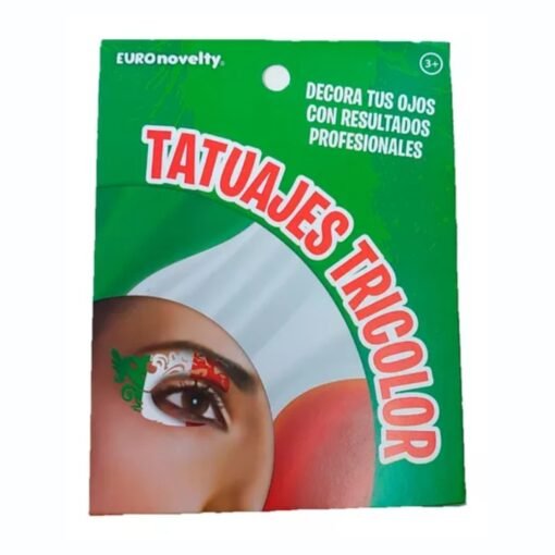 Tatuaje Facial Tricolor Maquillaje Fiestas Patrias 5 Piezas_0