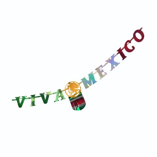 Banner Colgante Viva Mexico Reflectante Para Fiestas Patrias_0