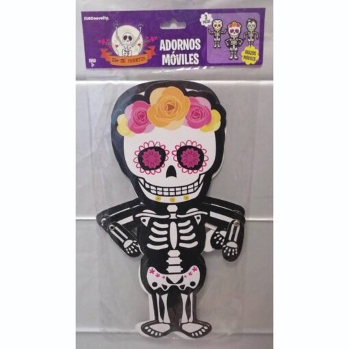 Decoraciones Esqueletos Moviles Para Dia De Muertos 3 Piezas_3