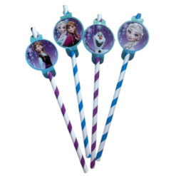 Popotes Pajillas Tema De Elsa Y Ana Frozen Fiesta Cumpleaños_2