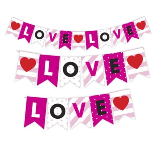Letrero Banderillas Moviles Decoracion San Valentin 4 Piezas_1