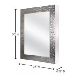 Espejo Botiquin Para Baño Gabinete Decorativo Moderno Niquel_1