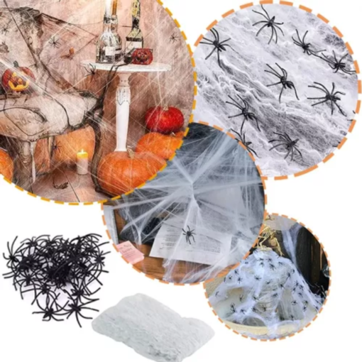 Telarañas Decorativas Para Halloween Dia De Muertos Fiestas_1