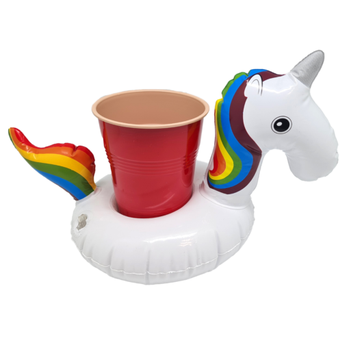 2pz Inflable Portavaso Para Bebidas Fiesta Alberca Unicornio_0