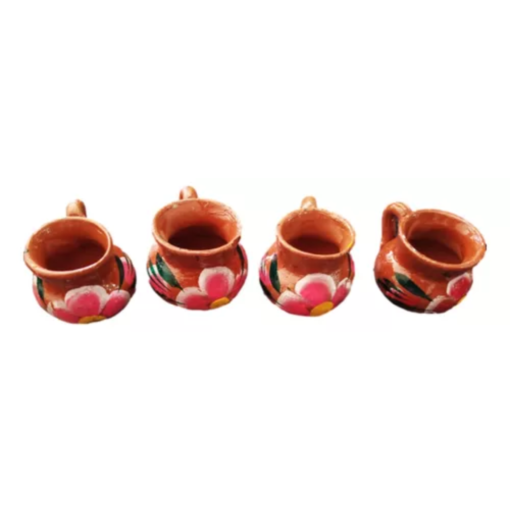 9pz Mini Cantaritos Barro Para Shots Reutilizable Fiestas_0