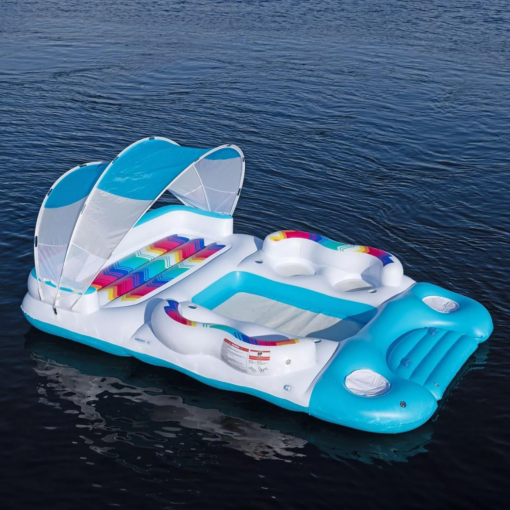 Inflable Alberca Flotador Isla Gigante 3mts Portavasos_4