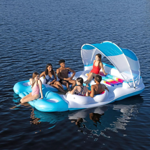 Inflable Alberca Flotador Isla Gigante 3mts Portavasos_1