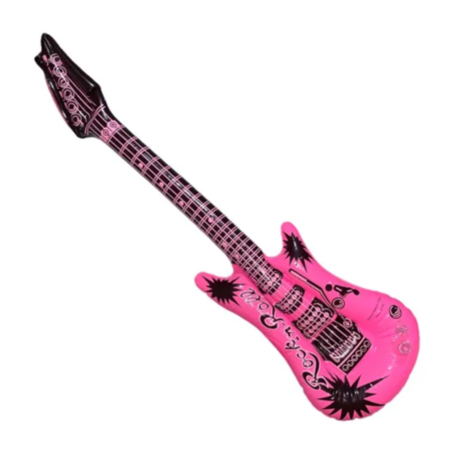 6pz Guitarra Globo Inflable Fiesta Cumpleaños Batucada Boda_1