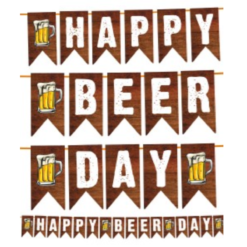 5pz Letrero Banderillas Happy Beer Day Decoracion Cumpleaños_0
