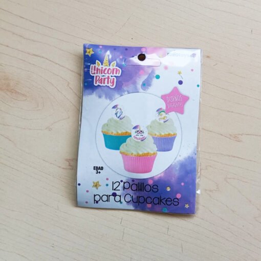12 Palillos Para Cupcakes Adorno Fiesta Cumpleaños Unicornio_5