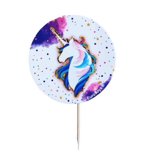 12 Palillos Para Cupcakes Adorno Fiesta Cumpleaños Unicornio_4