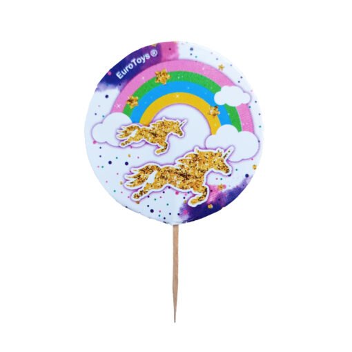 12 Palillos Para Cupcakes Adorno Fiesta Cumpleaños Unicornio_3