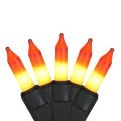 50 Mini Luces Candy Corn Decoracion Halloween 3.4Mts Largo_0