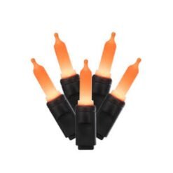 50 Mini Luces Naranjas Decoracion Halloween 3.4Mts Largo_0
