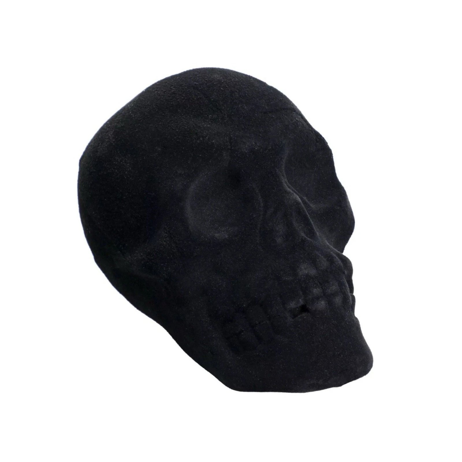 Cabeza Esqueleto Terciopelo Negro Decoracion Halloween 2Pz_0 34265997