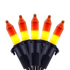 50 Mini Luces Candy Corn Decoracion Halloween 3.4Mts Largo_1