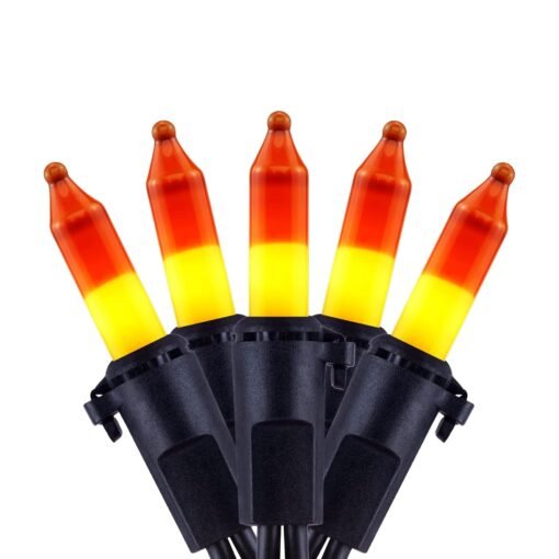 50 Mini Luces Candy Corn Decoracion Halloween 3.4Mts Largo_1