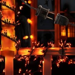 Guirnalda 70 Luces Naranja Decoracion Halloween 2.4Mts Largo_1
