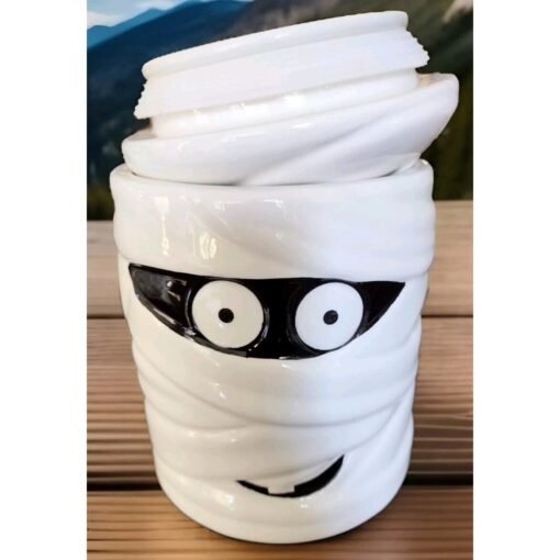 Recipiente Ceramica Para Golosinas Spooky Mummy Halloween_1