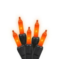 50 Mini Luces Naranjas Decoracion Halloween 3.4Mts Largo_2